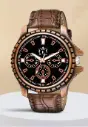 Royatto  Analog Watch - For Men Brown Leather Strap Wrist Watch